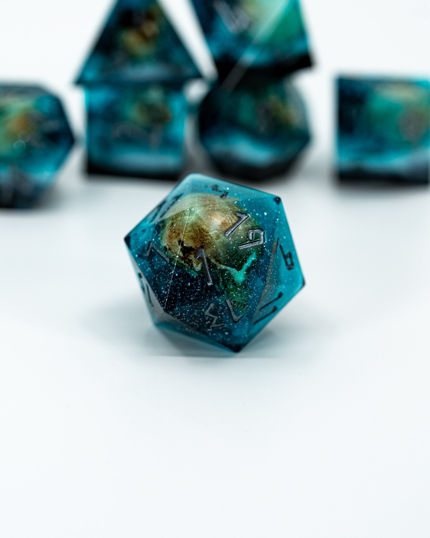 Tank Tolman | Wyrd of the World Tree | 7 Piece Sharp Edge Dice Set