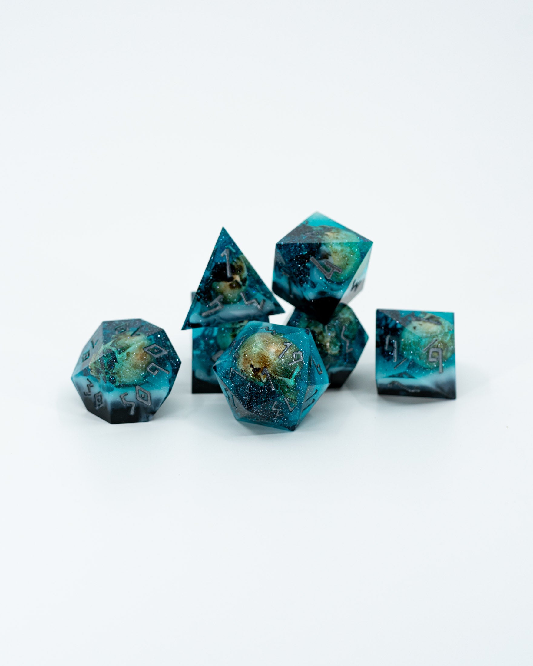 Tank Tolman | Wyrd of the World Tree | 7 Piece Sharp Edge Dice Set