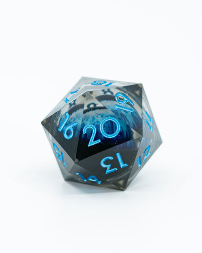 Megalodon | Floating Eye Inclusion | 33MM Sharp Edge D20