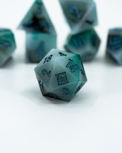Tank Tolman | Infected Snow | 7 Piece Sharp Edge Dice Set