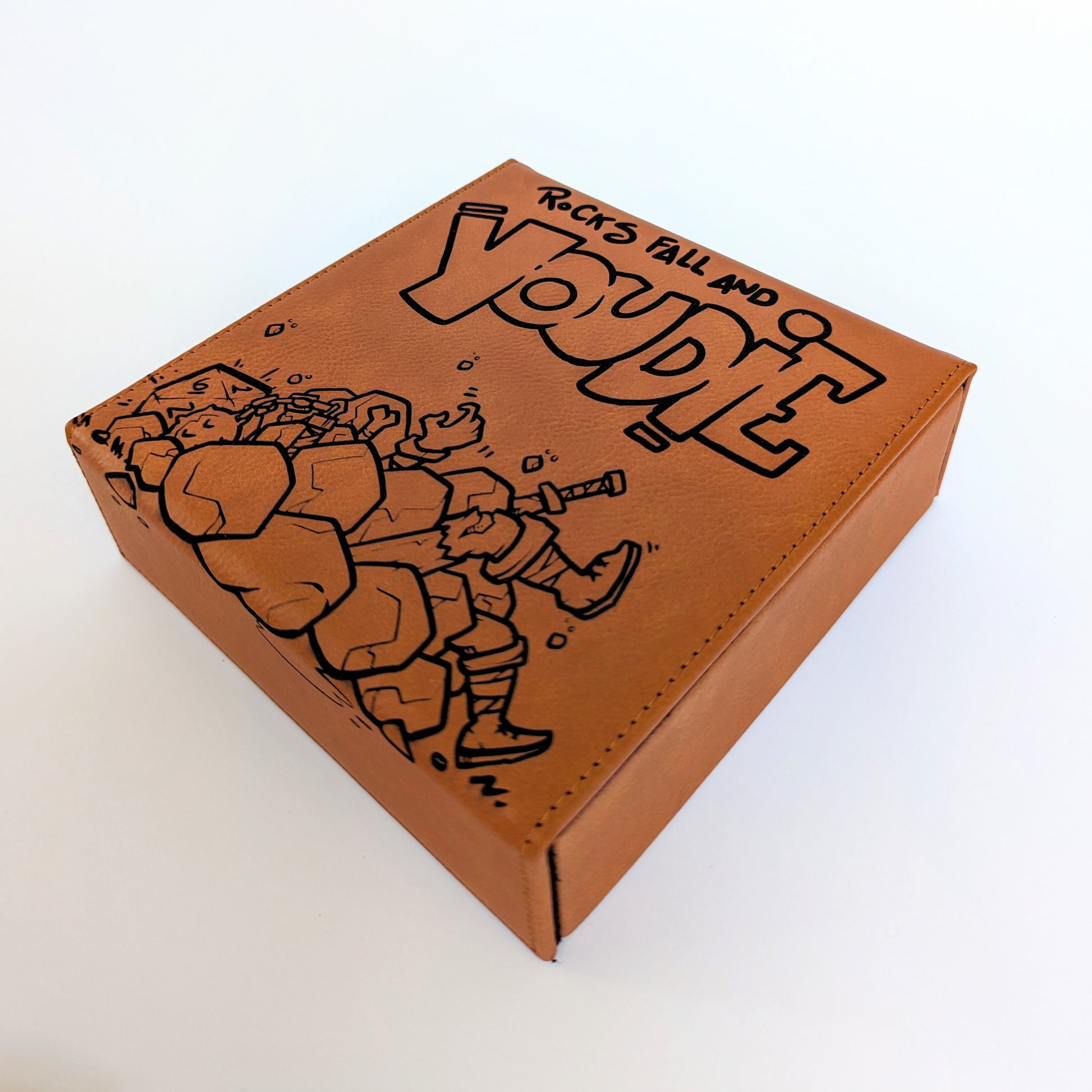 Rocks Fall | Vegan Leather Dice Box - Emberglow Gaming