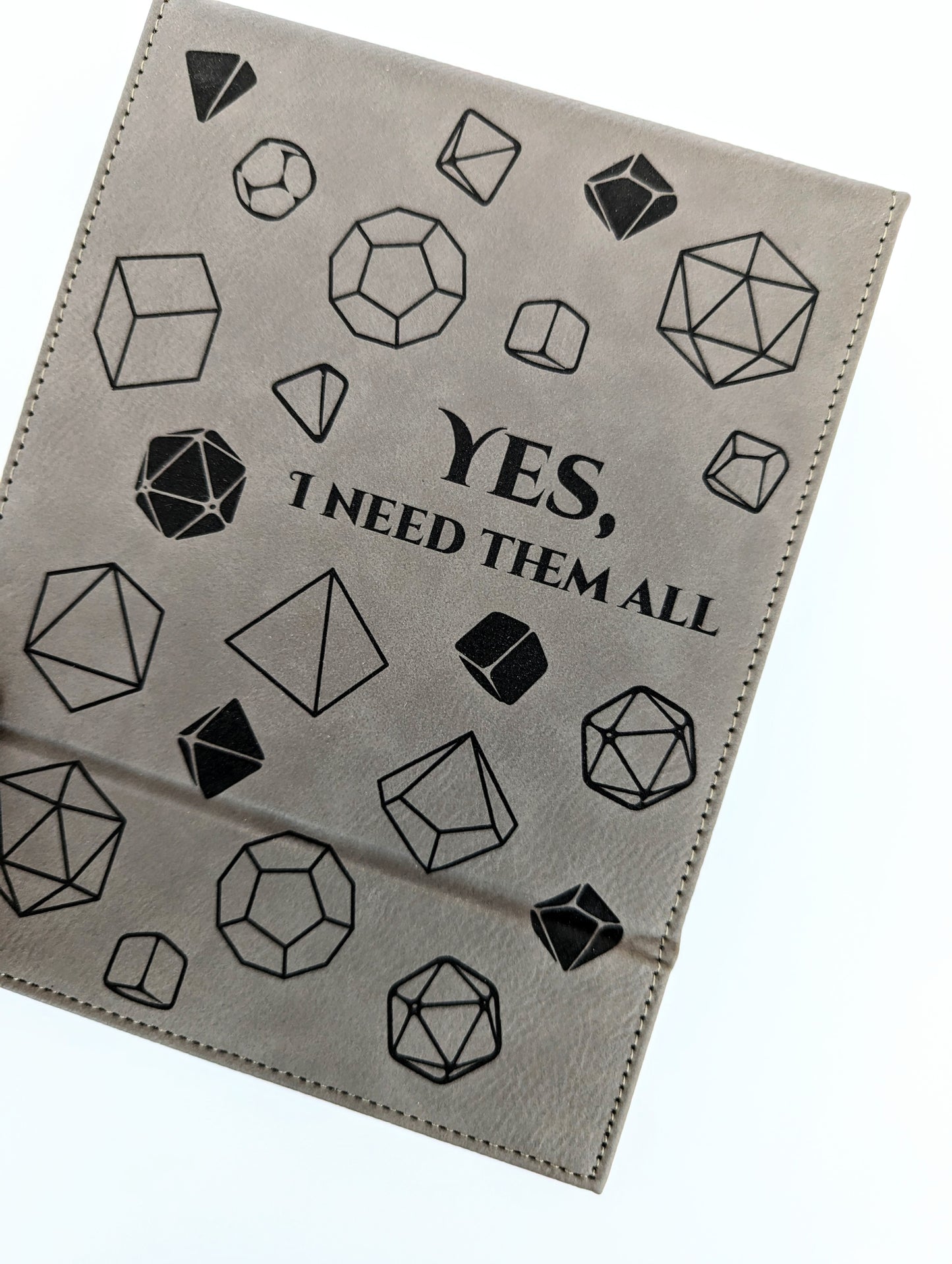 Yes, I Need Them All | Vegan Leather Dice Box - Emberglow Gaming