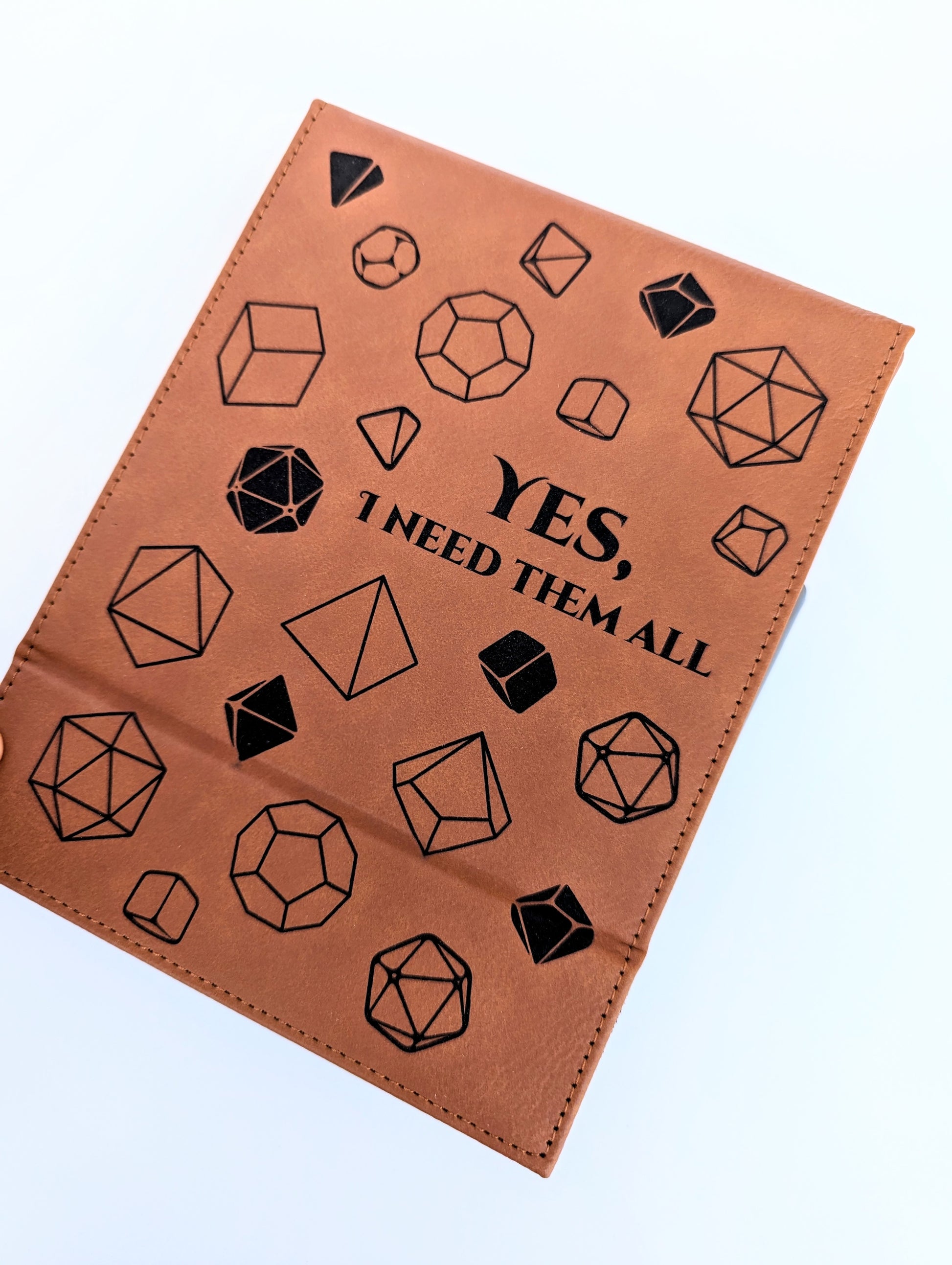 Yes, I Need Them All | Vegan Leather Dice Box - Emberglow Gaming