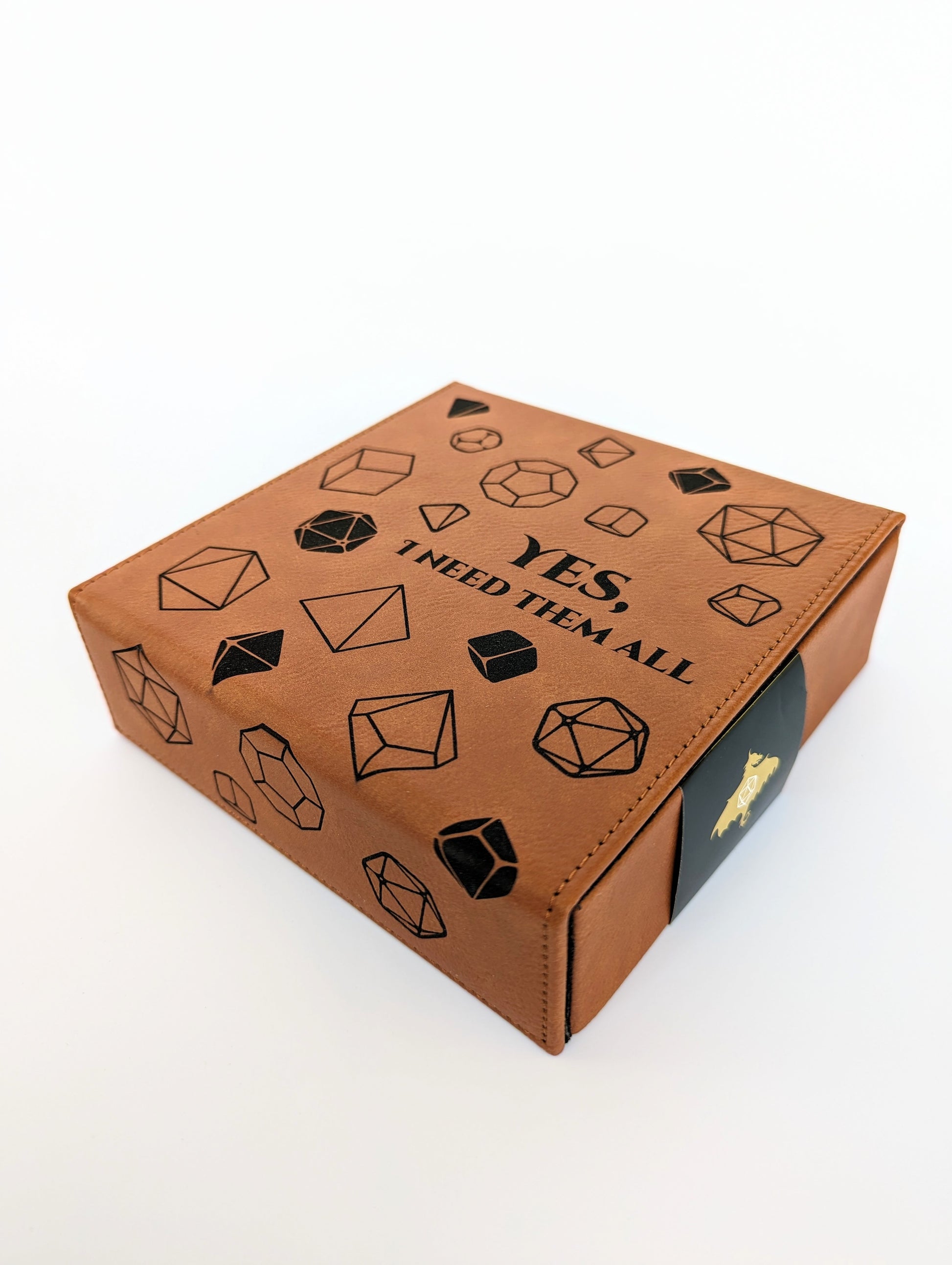 Yes, I Need Them All | Vegan Leather Dice Box - Emberglow Gaming