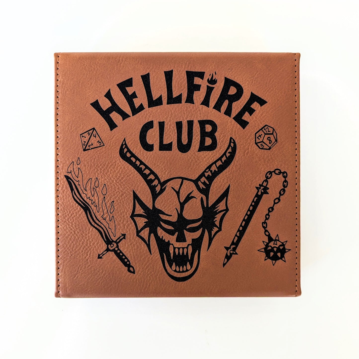 Hellfire Club | LIMITED EDITION | Vegan Leather Dice Box - Emberglow Gaming