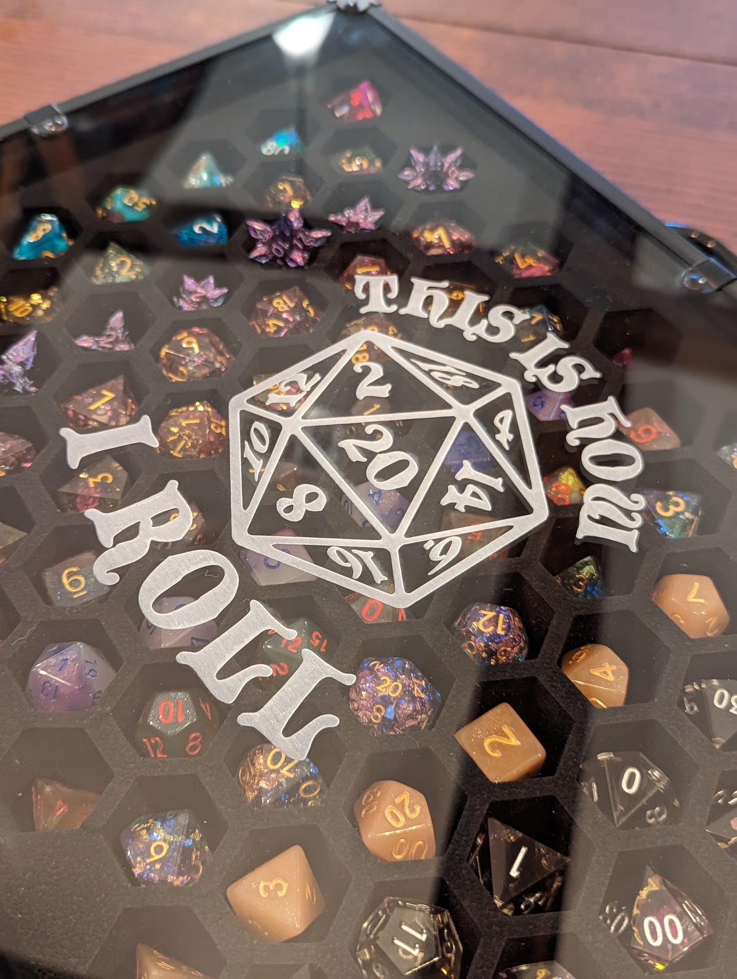 This Is How I Roll | 26 Set Capacity | Plexi Glass Chest of Hoarding Dice Display Case - Emberglow Gaming