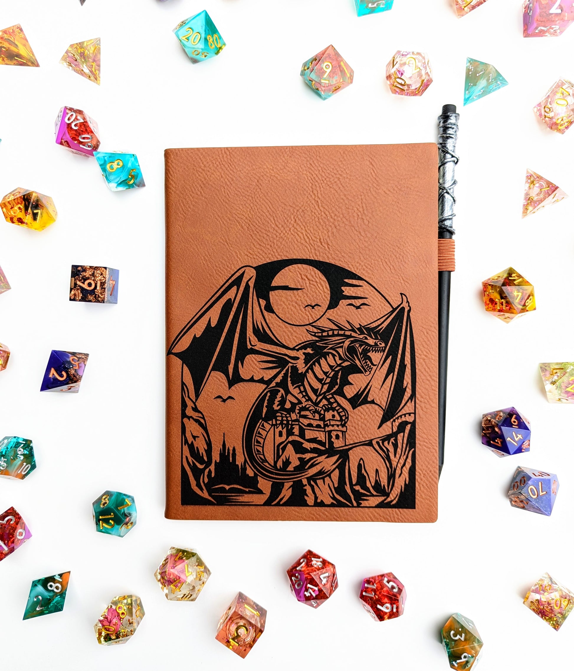 Klauth's Conquest | Vegan Leather Mini Dot Journal - Emberglow Gaming