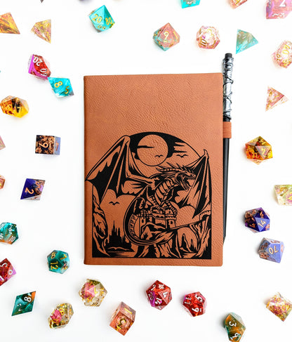 Klauth's Conquest | Vegan Leather Mini Dot Journal - Emberglow Gaming