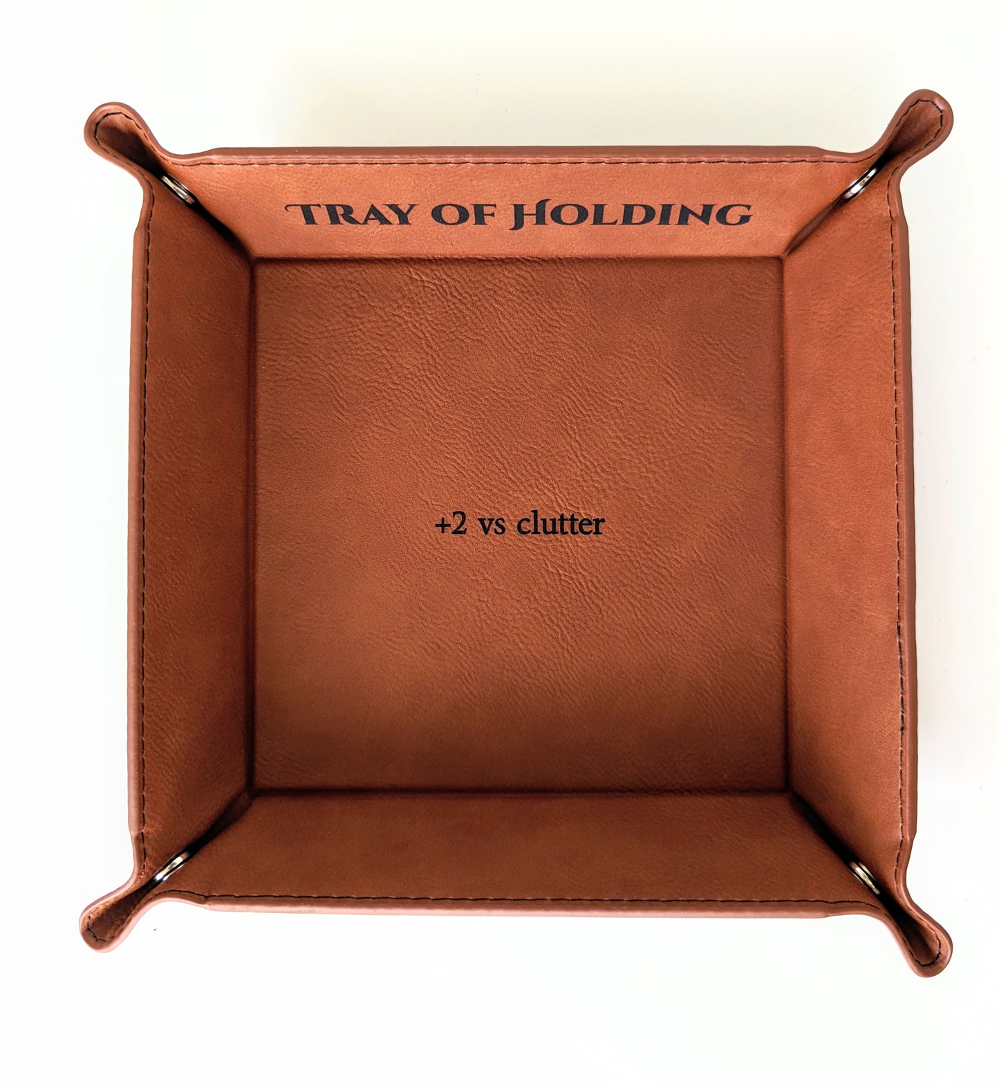 Tray of Holding | Vegan Leather Valet Catchall Rolling Tray - Emberglow Gaming