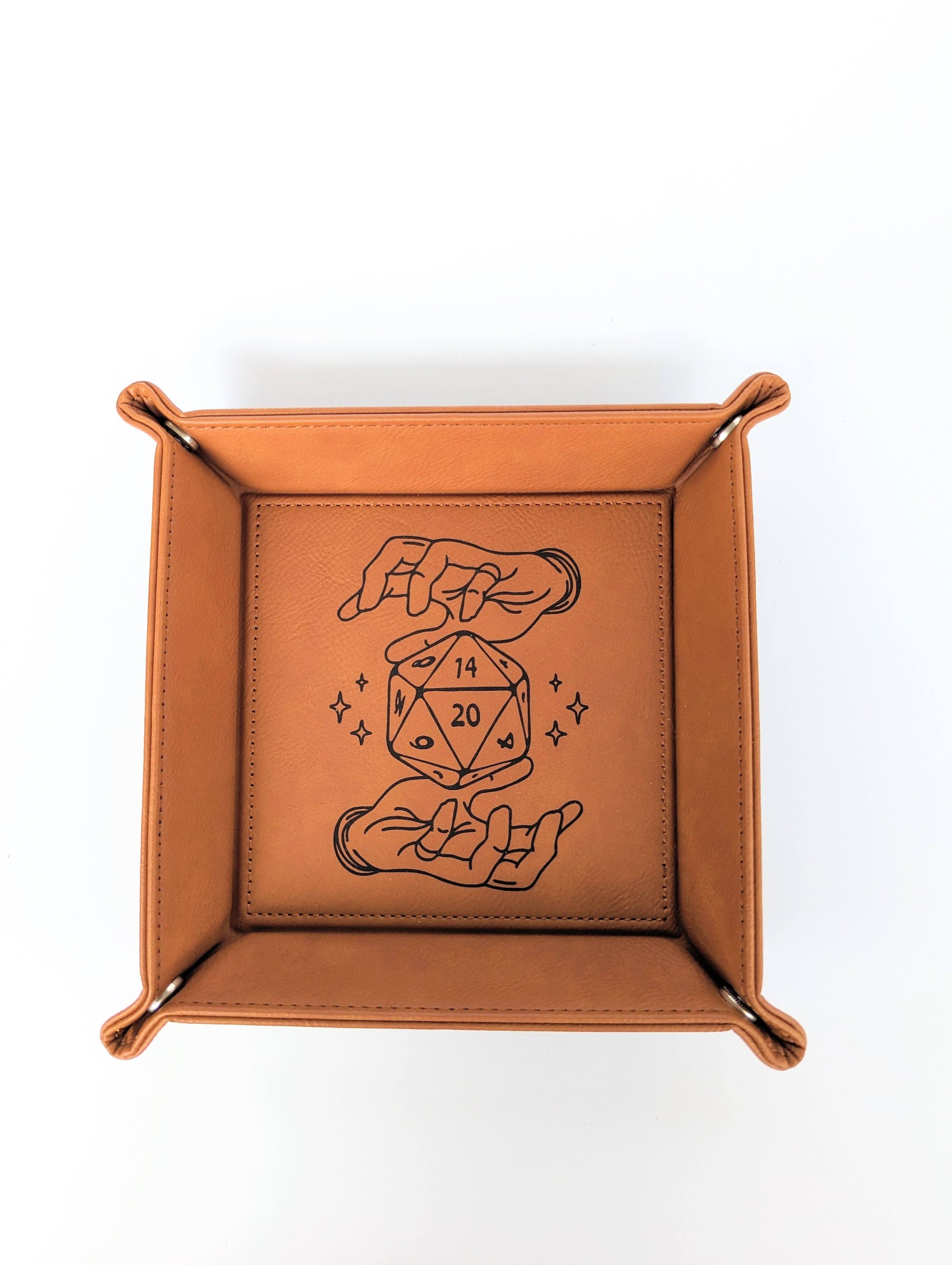 Fate Weaver | Vegan Leather Dice Rolling Tray - Emberglow Gaming