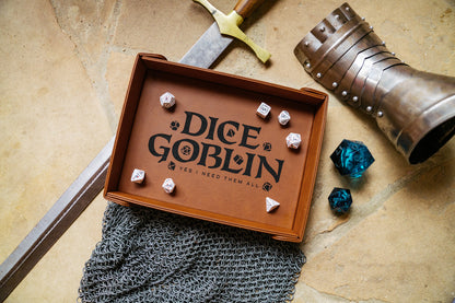 Dice Goblin | LG Magnetic Vegan Leather Dice Tray (Rectangular)