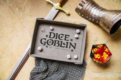 Dice Goblin | LG Magnetic Vegan Leather Dice Tray (Rectangular)