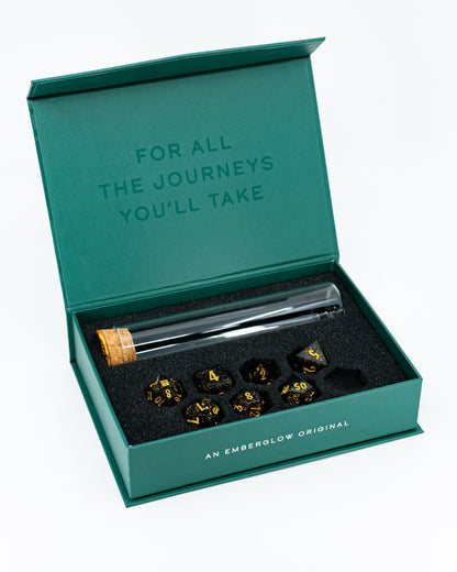 Brimstone | Emberglow Original | 7 or 8 Piece Sharp Edge Resin Dice Set