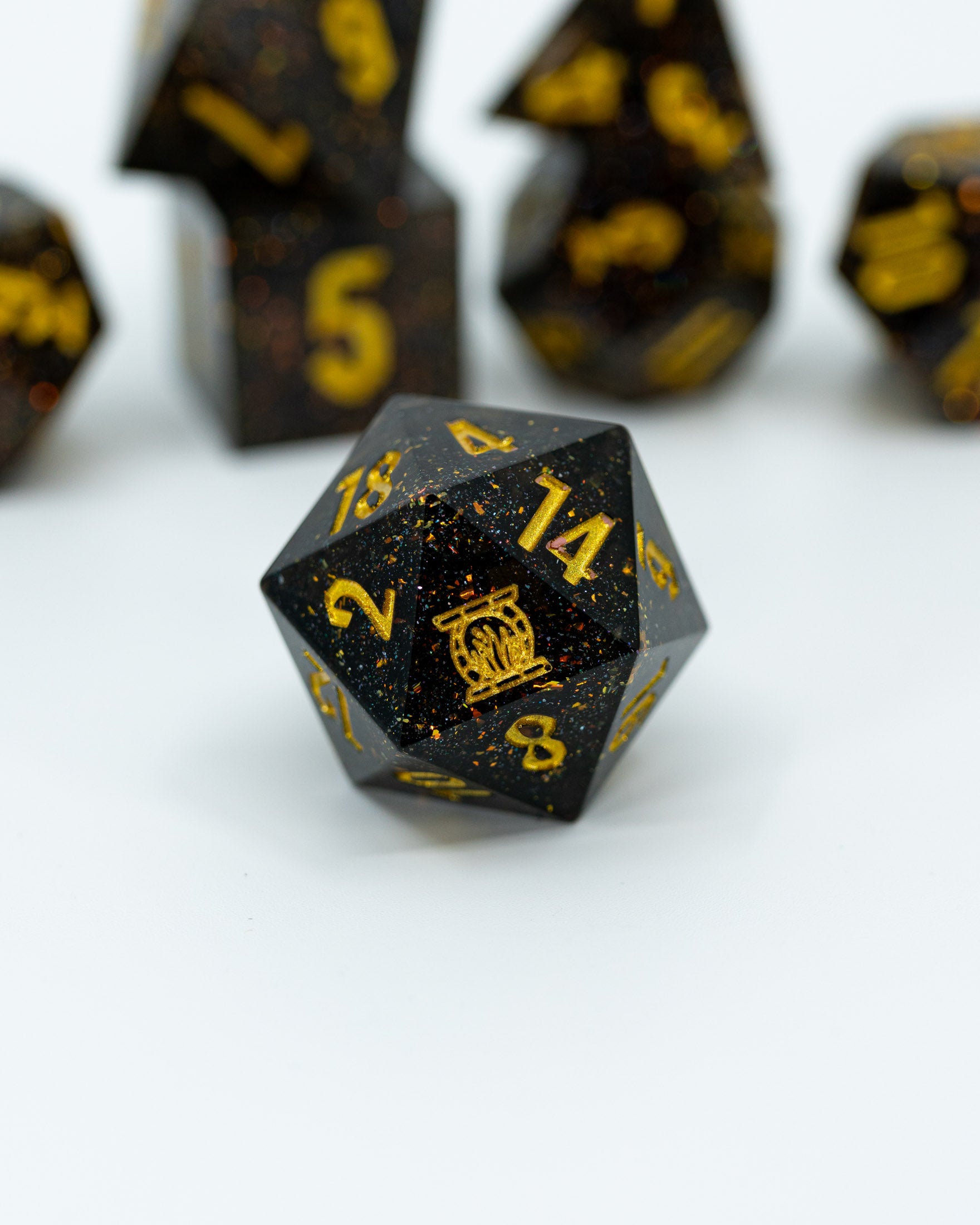 Brimstone | Emberglow Original | Sharp Edge Resin Dice Set