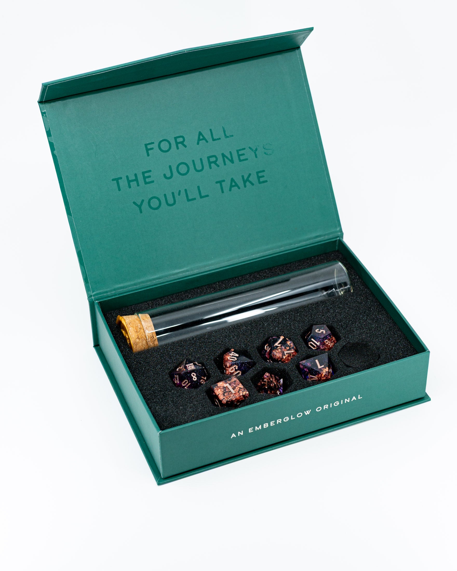 Hecuba | Emberglow Original | 7 Piece Sharp Edge Resin Dice Set