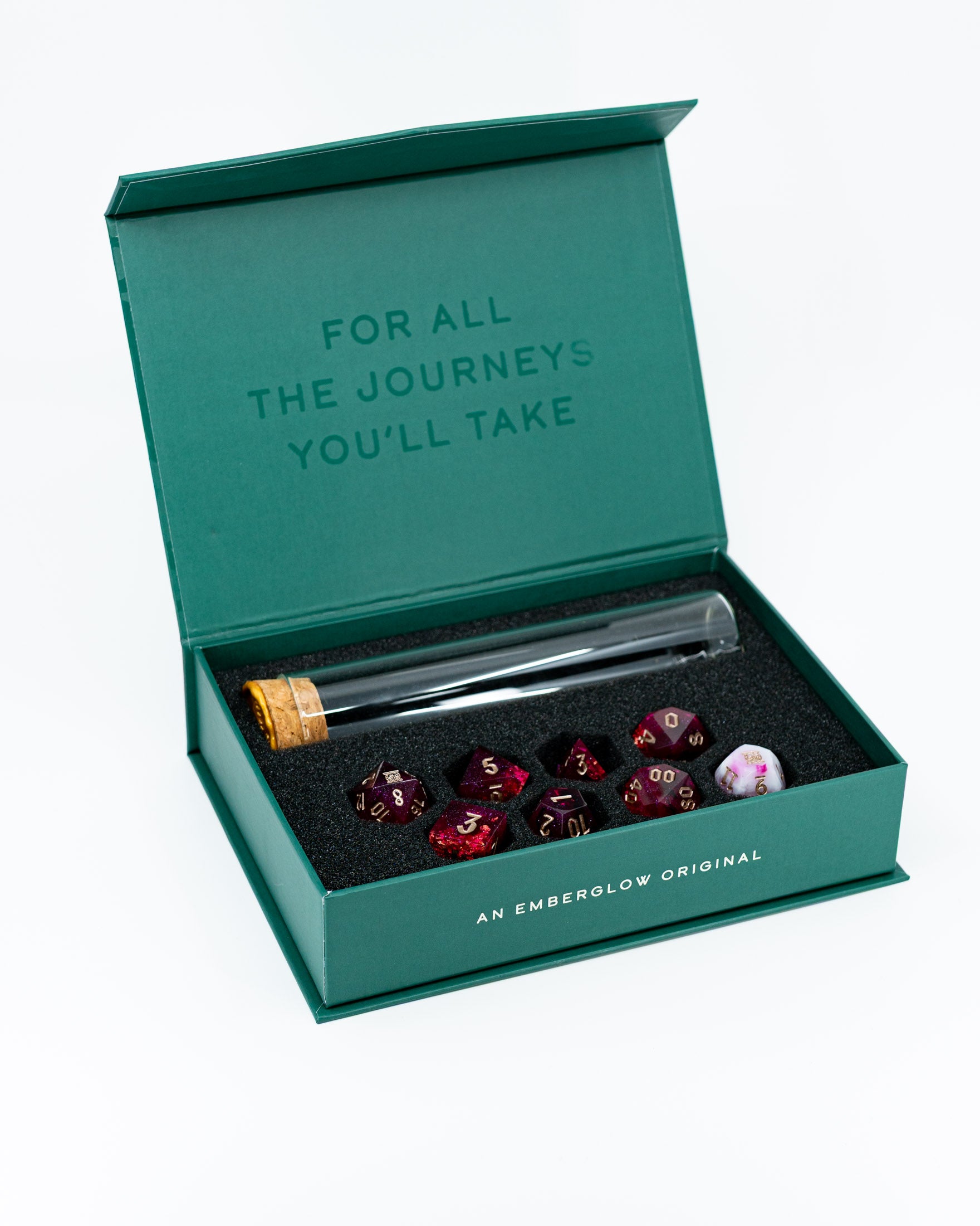Blood Money | Emberglow Original | 7 or 8 Piece Sharp Edge Resin Dice Set