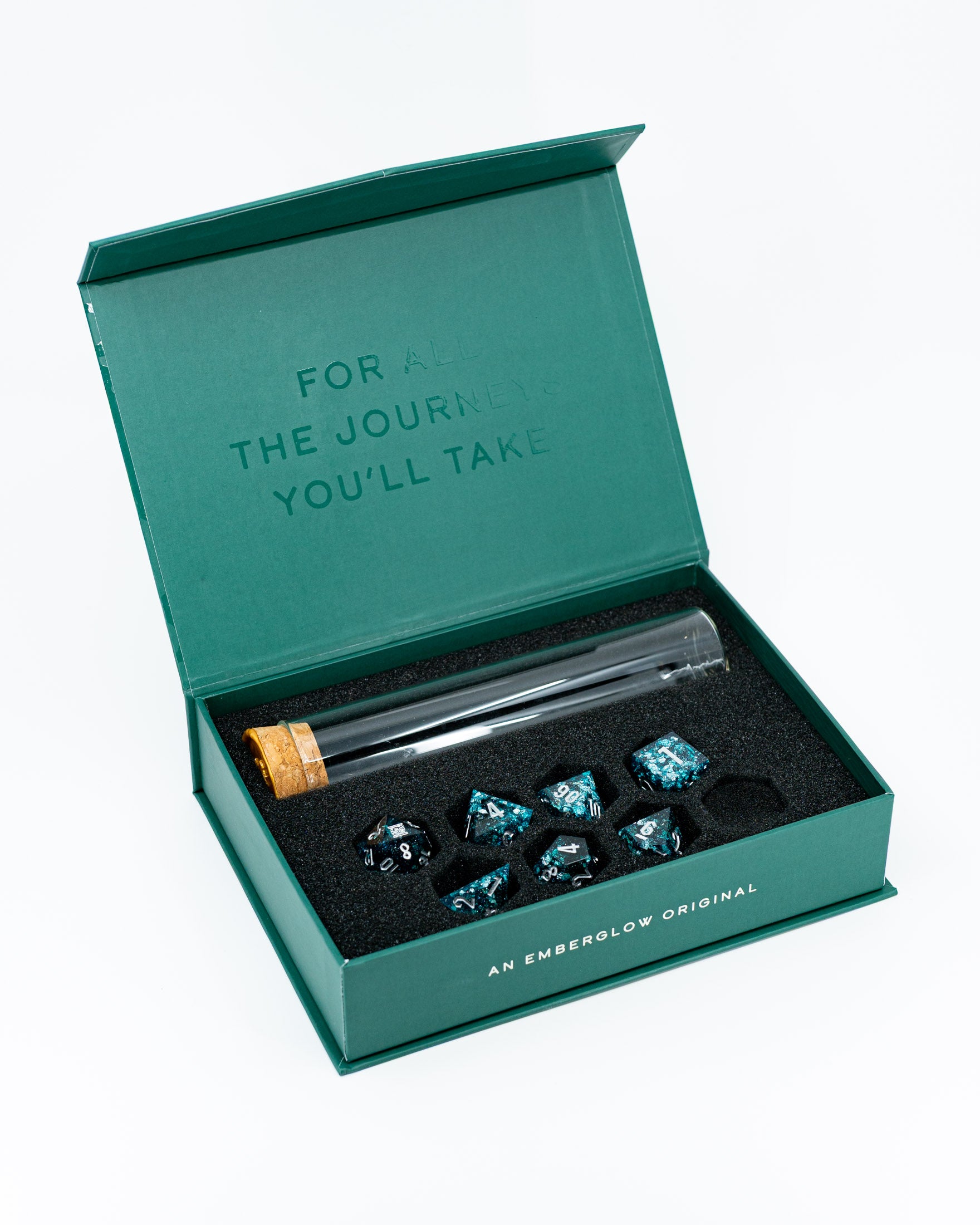 Prelude | Emberglow Original | 7 or 8 Piece Sharp Edge Resin Dice Set