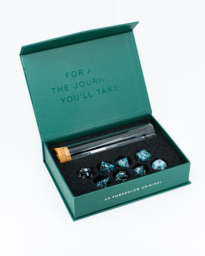 Prelude | Emberglow Original | 7 or 8 Piece Sharp Edge Resin Dice Set