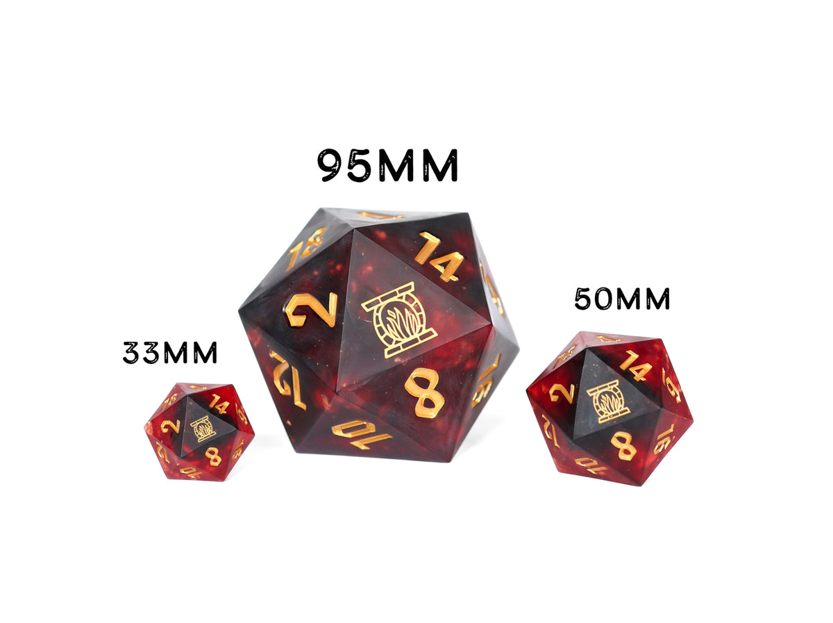 Embers | Emberglow Original | 33MM Sharp Edge Dice D20