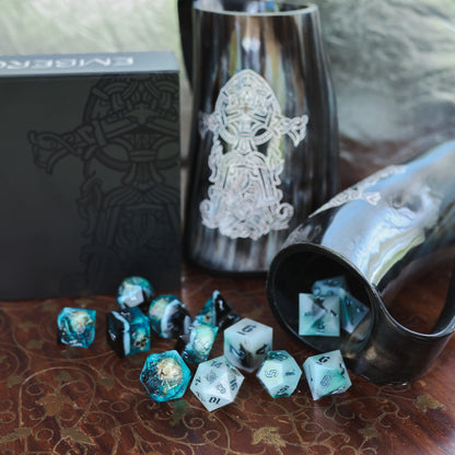 Tank Tolman | Wyrd of the World Tree | 7 Piece Sharp Edge Dice Set