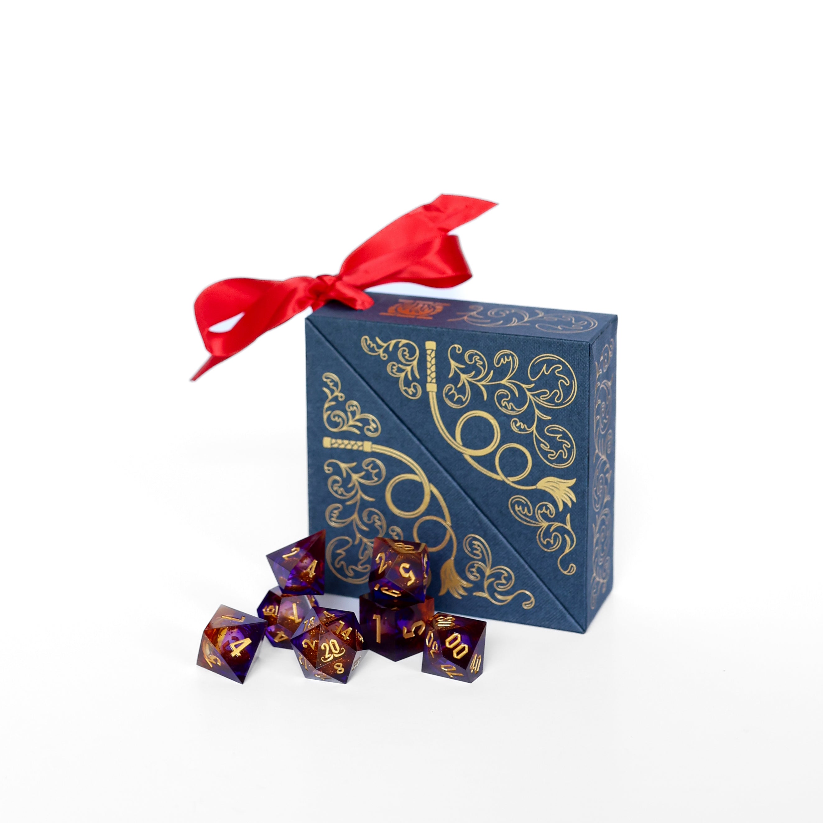 JZW | 7 Piece Liquid Core Dice Set – Emberglow Gaming