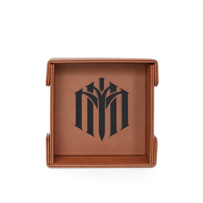 Minmaxed |  SM Magnetic Vegan Leather Dice Tray (Square)