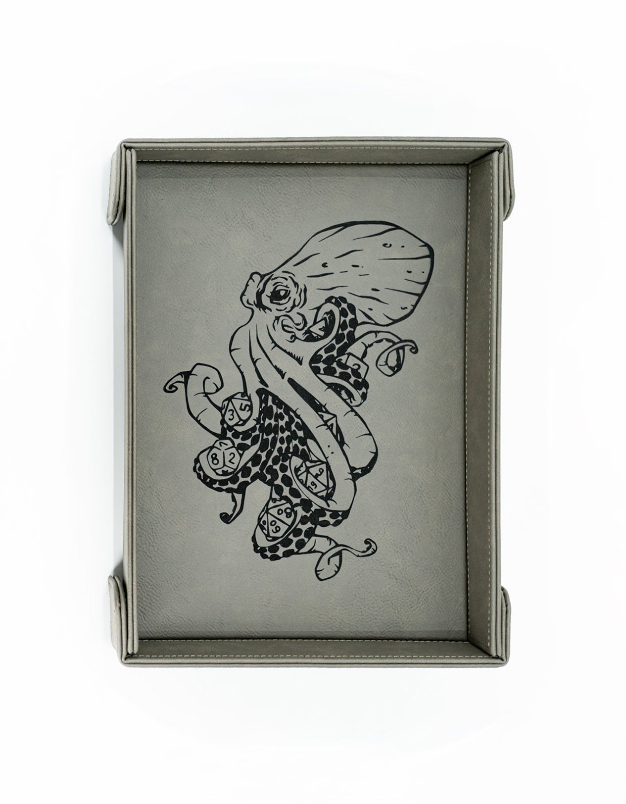 Kraken | LG Magnetic Vegan Leather Dice Tray (Rectangular)