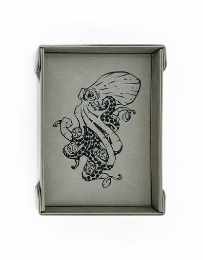 Kraken | LG Magnetic Vegan Leather Dice Tray (Rectangular)