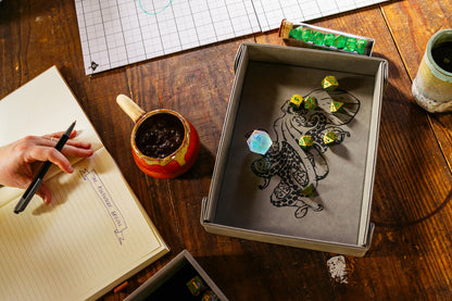 Kraken | LG Magnetic Vegan Leather Dice Tray (Rectangular)