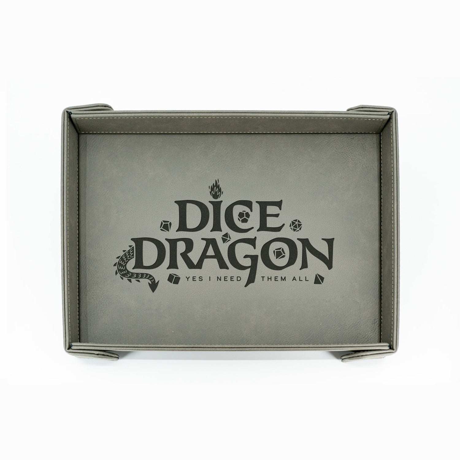 Dice Dragon | LG Magnetic Vegan Leather Dice Tray (Rectangular)
