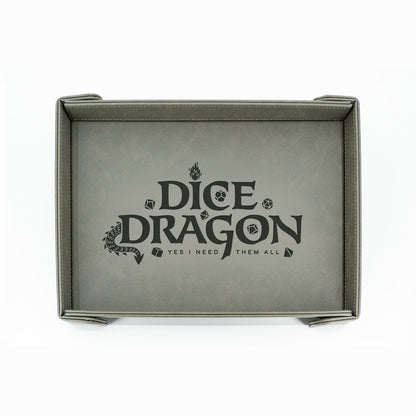 Dice Dragon | LG Magnetic Vegan Leather Dice Tray (Rectangular)