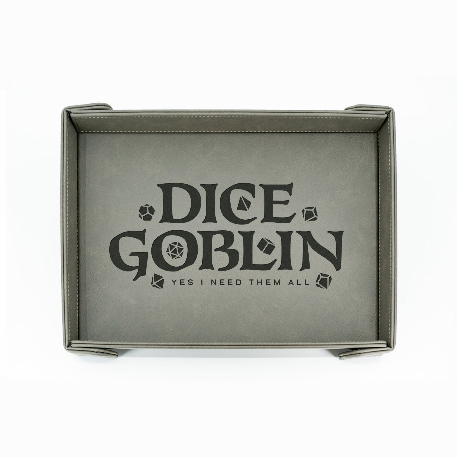 Dice Goblin | LG Magnetic Vegan Leather Dice Tray (Rectangular)