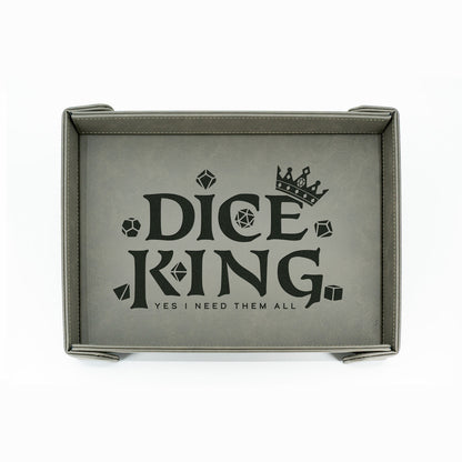 Dice King | LG Magnetic Vegan Leather Dice Tray (Rectangular)