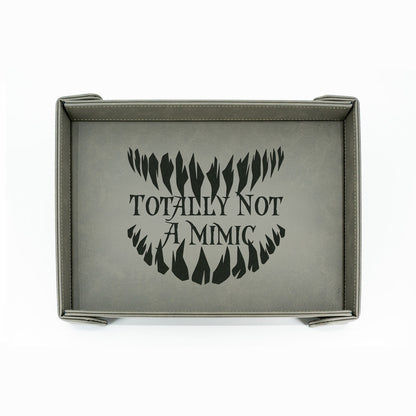 Totally Not a Mimic | LG Magnetic Vegan Leather Dice Tray (Rectangular)
