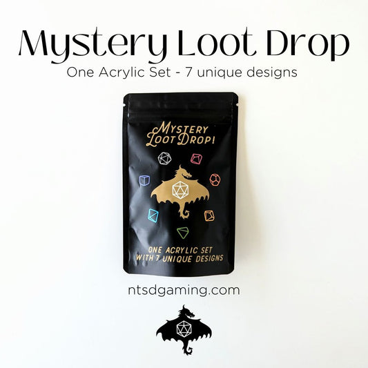 Unique Acrylic Set | Each Dice With A Unique Design | Mystery Loot Drop - Emberglow Gaming