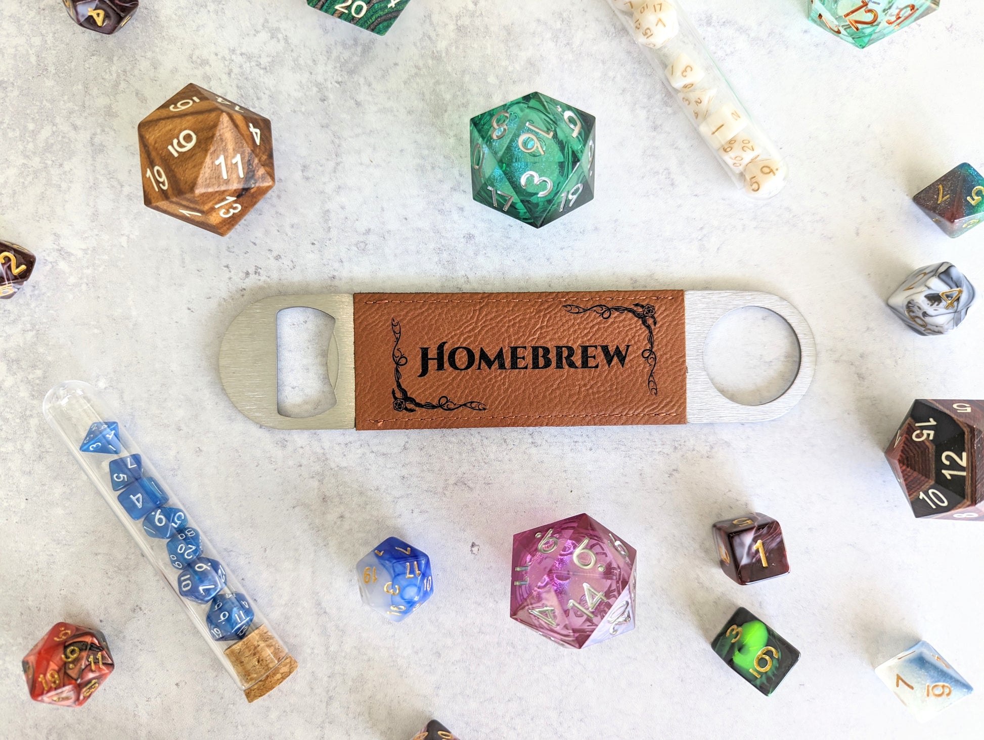 Homebrew | Vegan Leather Bottle Opener - Emberglow Gaming