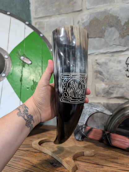 Emberglow Viking Drinking Horn