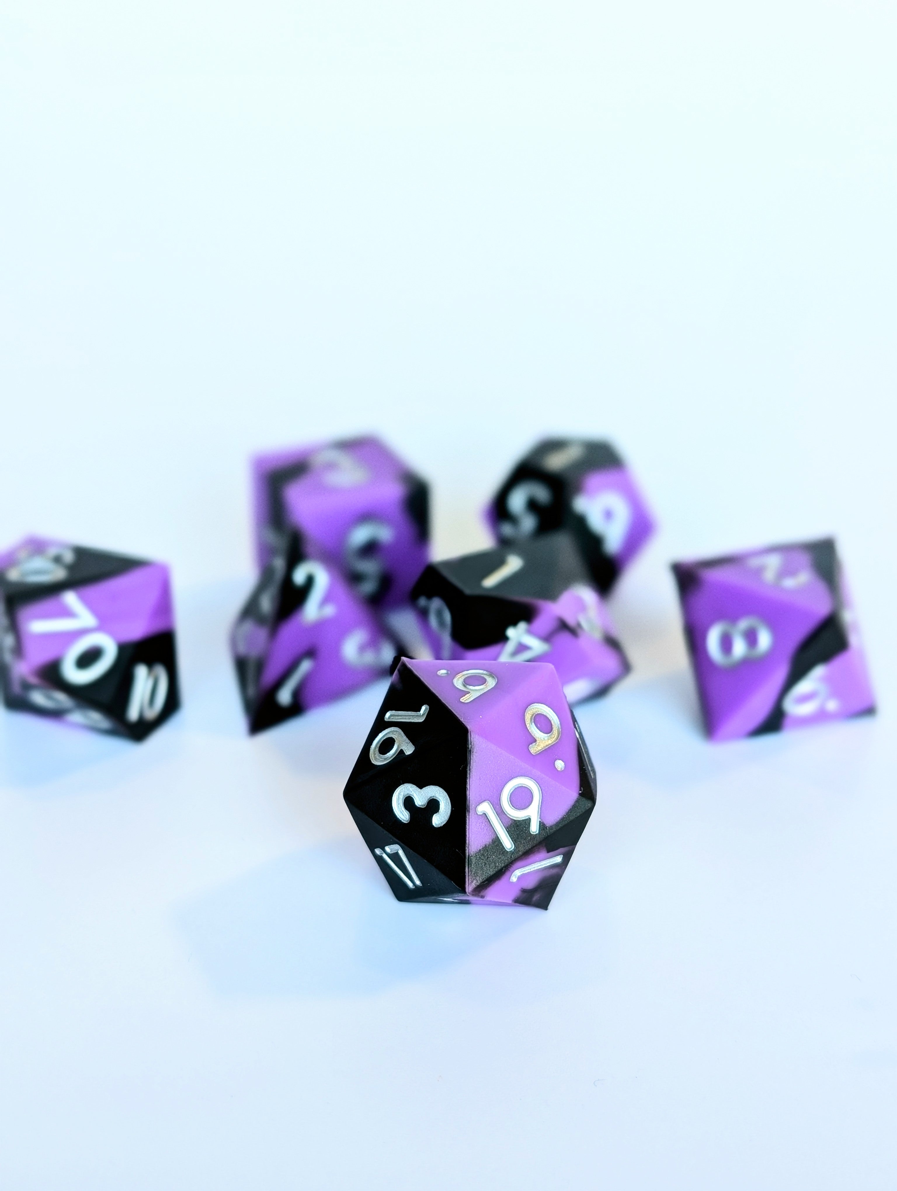 Moonlit Mischief | 7 Piece Soft Silicone Dice Set