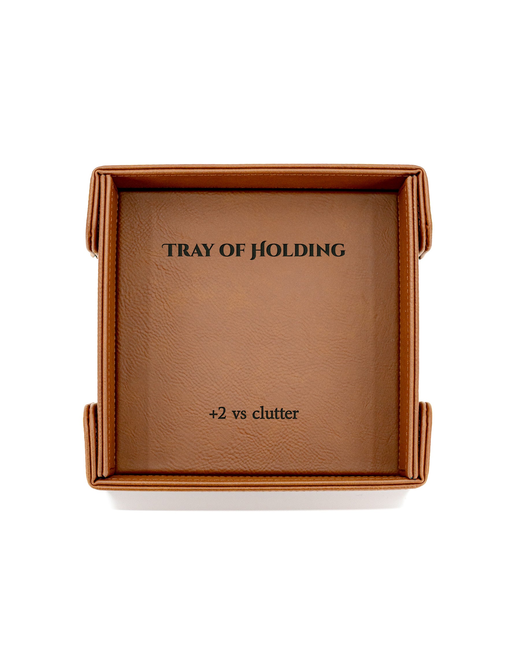 Tray of Holding | SM Magnetic Vegan Leather Dice Tray (Square)