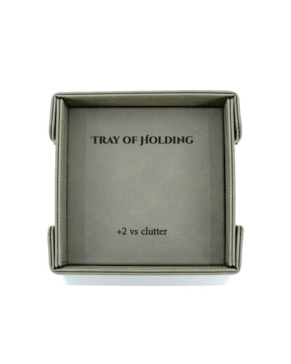 Tray of Holding | SM Magnetic Vegan Leather Dice Tray (Square)