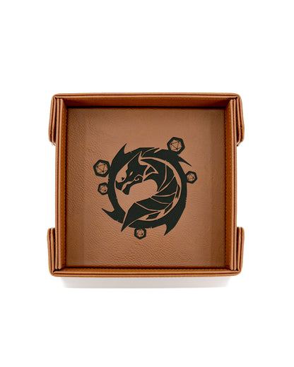 Waiting Wyvern | SM Magnetic Vegan Leather Dice Tray (Square)