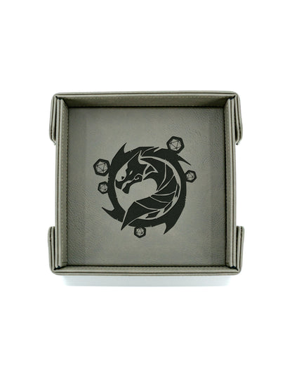Waiting Wyvern | SM Magnetic Vegan Leather Dice Tray (Square)