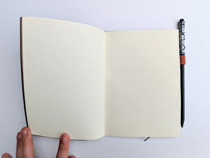 The Roving Eye | Vegan Leather Mini Dot Journal - Emberglow Gaming