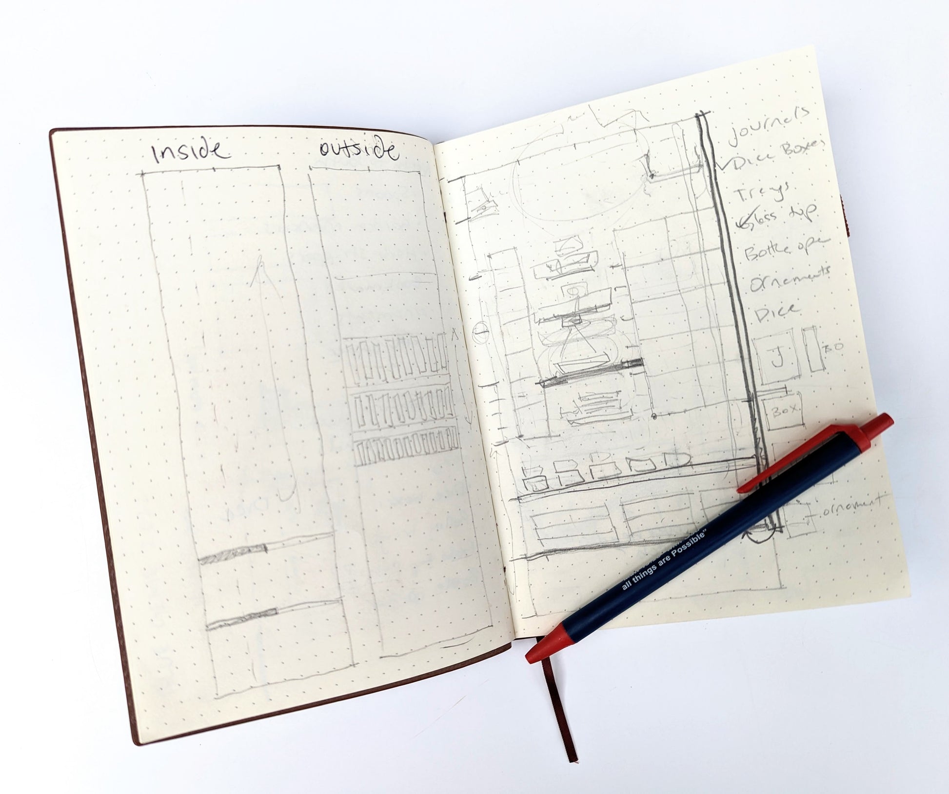 The Roving Eye | Vegan Leather Mini Dot Journal - Emberglow Gaming