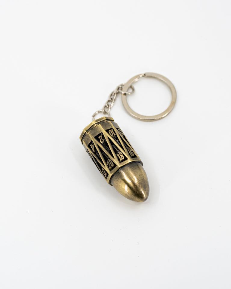 Alpha | Brass Bullet Keychain with Micro Metal Set - Emberglow Gaming