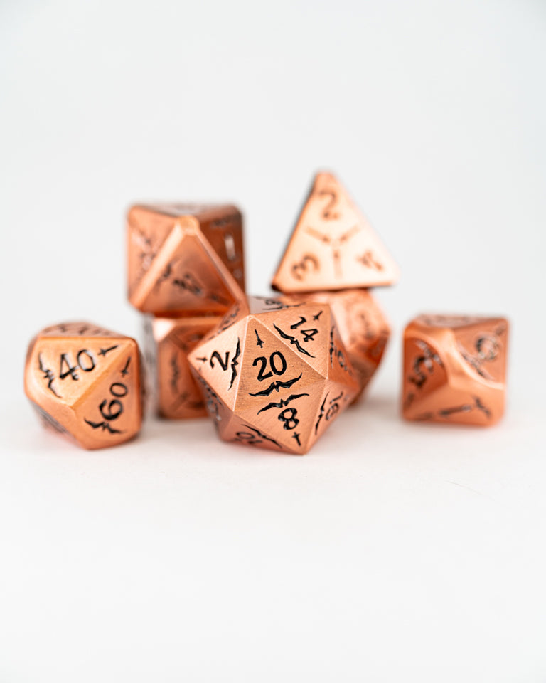 Cavalier | 7 Piece Metal Dice Set - Emberglow Gaming