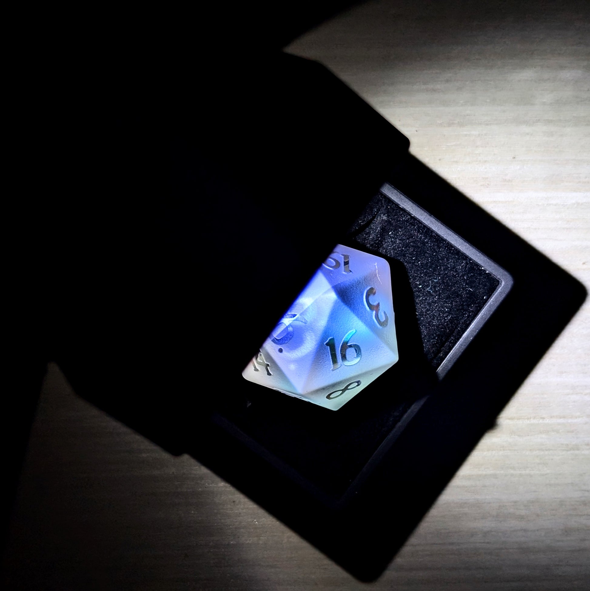 Hallowed Heavens | Frosted Infinity Prism Glass | Single 33MM D20 - Emberglow Gaming