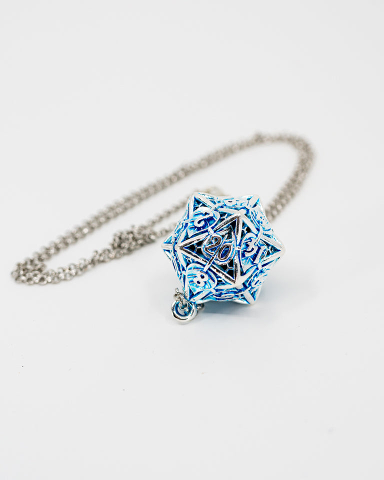 Leaves of Brightwater | D20 Leaf Pendant with Micro Metal Set - Emberglow Gaming