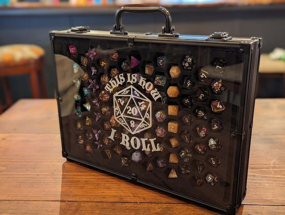 This Is How I Roll | 26 Set Capacity | Plexi Glass Chest of Hoarding Dice Display Case - Emberglow Gaming