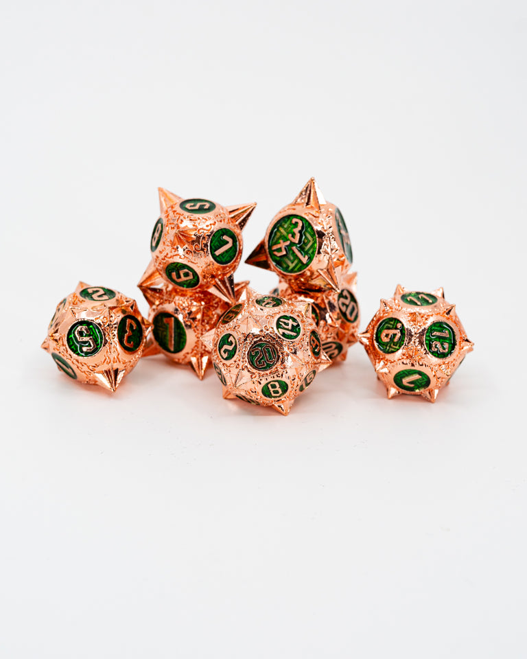 Desert Curse | 7 Piece Metal Dice Set - Emberglow Gaming